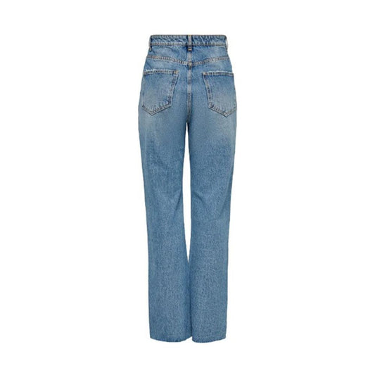 Only Light Blue Cotton Jeans & Pant Only Slate Gray