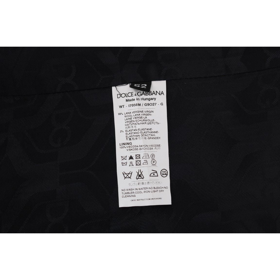 Dolce & Gabbana Black STAFF Wool Striped Vest