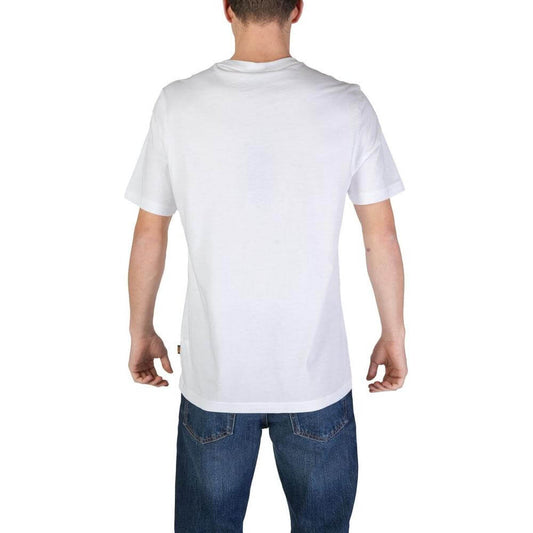 Hugo Boss White Cotton T-Shirt Hugo Boss Light Gray