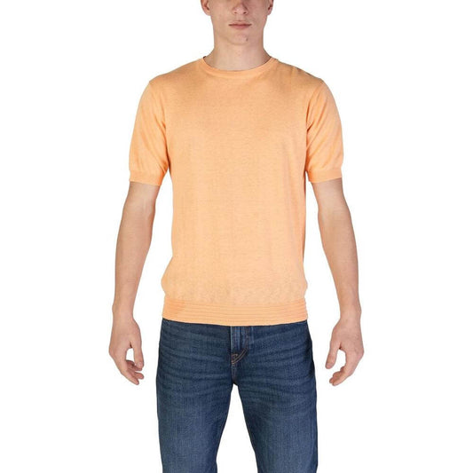 Hamaki-Ho Orange Cotton T-Shirt Hamaki-Ho Tan