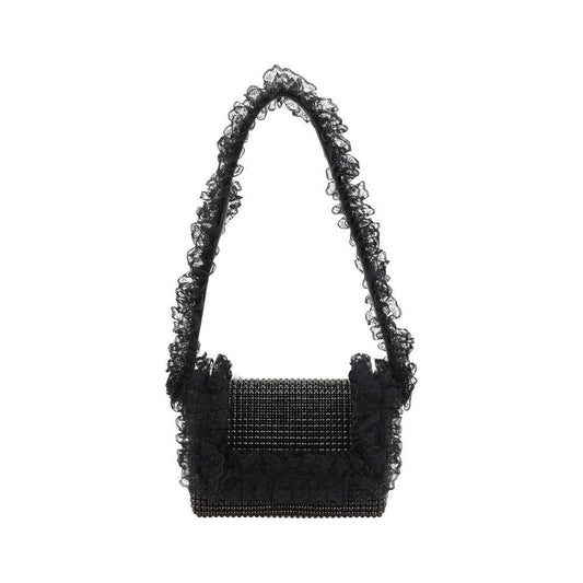 Self-Portrait Crystal Lace Shoulder Bag Self-Portrait Dark Slate Gray