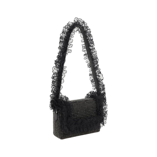 Self-Portrait Crystal Lace Shoulder Bag Self-Portrait Dark Slate Gray