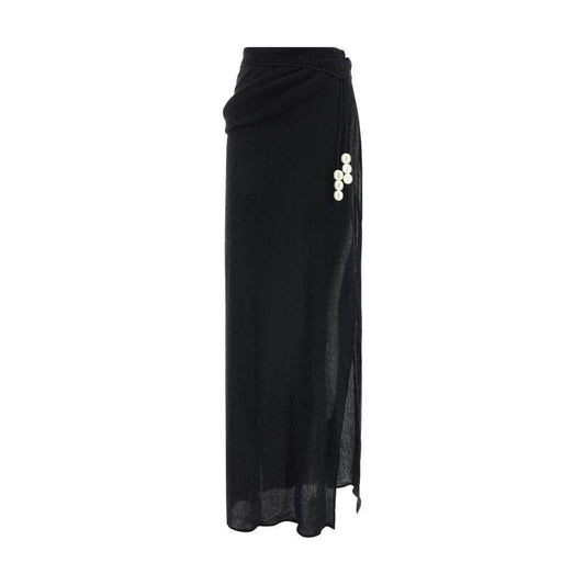 Magda Butrym Pareo Long Skirt Magda Butrym Black