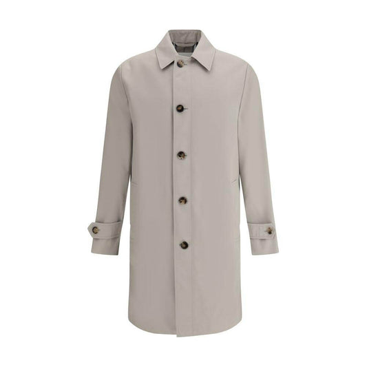 Burberry Breasted Coat Burberry Dark Gray