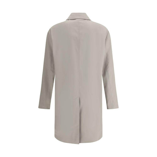 Burberry Breasted Coat Burberry Dark Gray