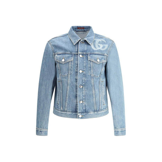 Gucci Double G Denim Jacket Gucci Dark Gray