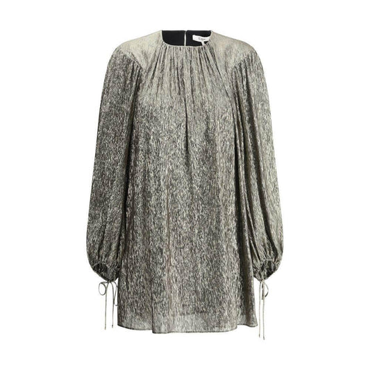 Chloé Silk lamé mini Dress Chloé Slate Gray