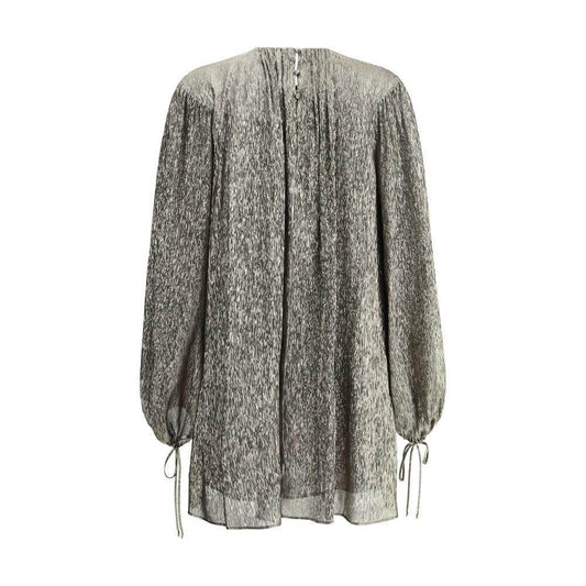 Chloé Silk lamé mini Dress Chloé Dim Gray