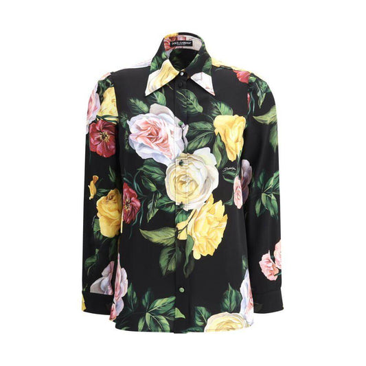 Dolce & Gabbana Rose and peony print Shirt Dolce & Gabbana Wheat