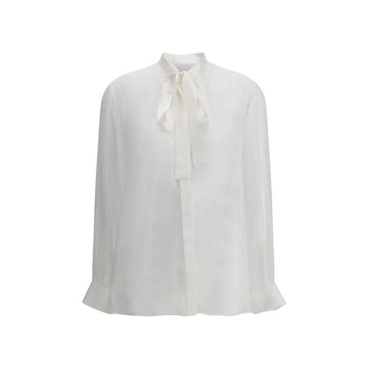 Dolce & Gabbana Silk chiffon Shirt Dolce & Gabbana Light Gray