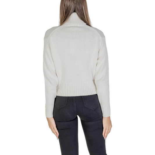 Calvin Klein Jeans Cream Cotton Sweater Calvin Klein Jeans Dark Slate Gray