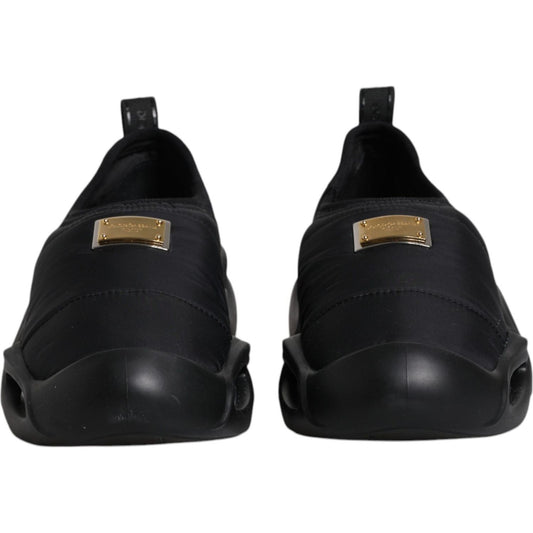 Dolce & Gabbana Black Slip On Wave Low Top Men Sneakers Shoes Dolce & Gabbana Black