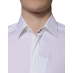 Dolce & Gabbana White Cotton Long Sleeve GOLD Dress Shirt TSH86340-38