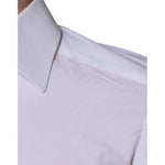 Dolce & Gabbana White Cotton Long Sleeve GOLD Dress Shirt TSH86340-38