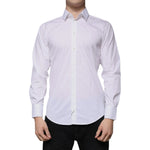 Dolce & Gabbana White Cotton Slim Fit Men MARTINI Dress Shirt TSH86493-38