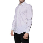 Dolce & Gabbana White Cotton Slim Fit Men MARTINI Dress Shirt TSH86493-38