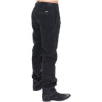 GF Ferre Black Corduroy Cotton Straight Fit Pants SIG11087-1