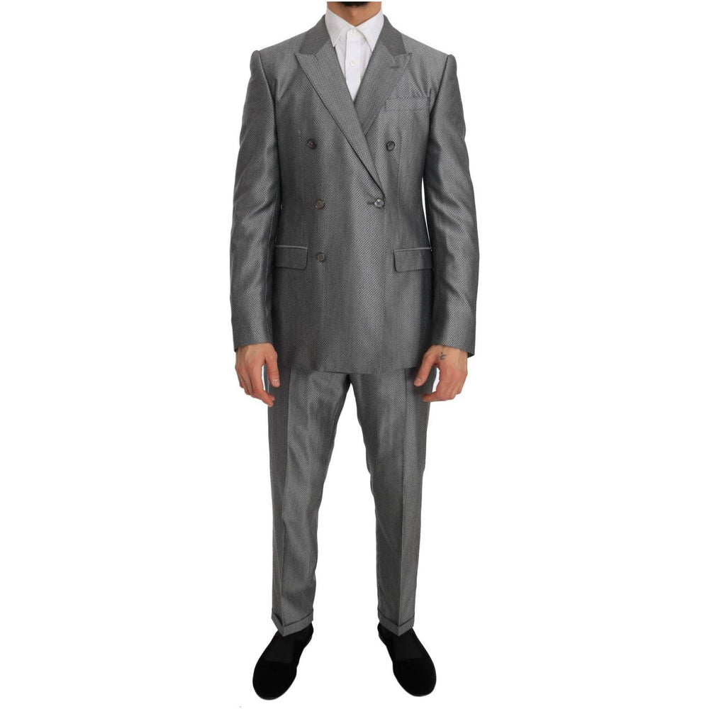 Dolce & Gabbana Black Stretch Crystal Bee Slim Fit Suit JKT1239-1