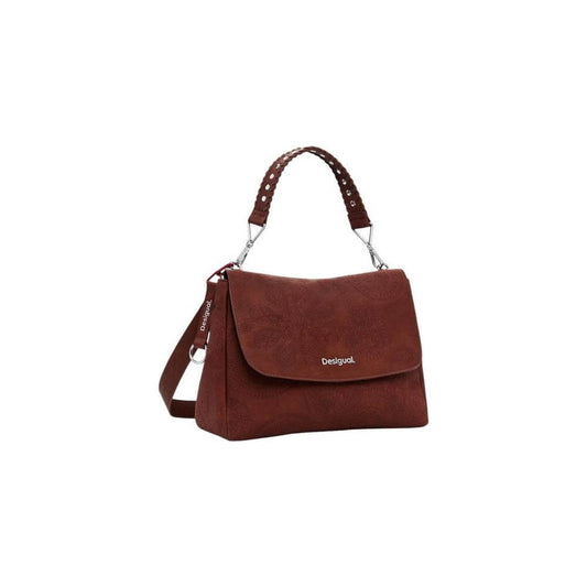 Desigual Brown Polyethylene Handbag Desigual Saddle Brown