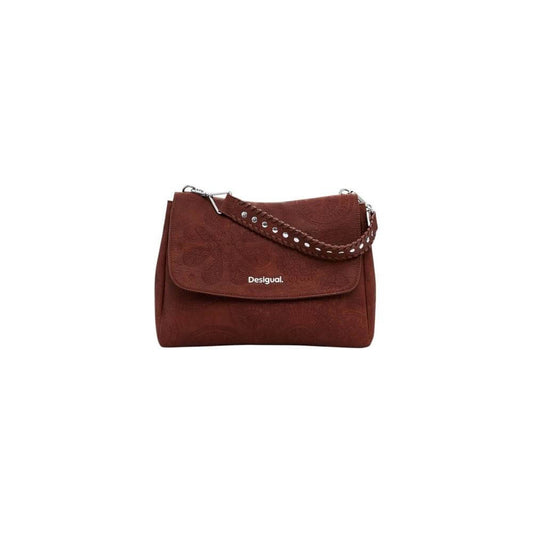 Desigual Brown Polyethylene Handbag Desigual Saddle Brown