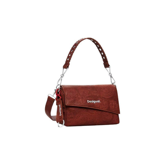 Desigual Brown Polyethylene Handbag Desigual Saddle Brown