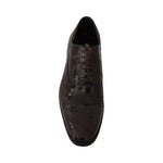 Dolce & Gabbana Brown Patterned Leather Dress Formal Shoes MV1723-44