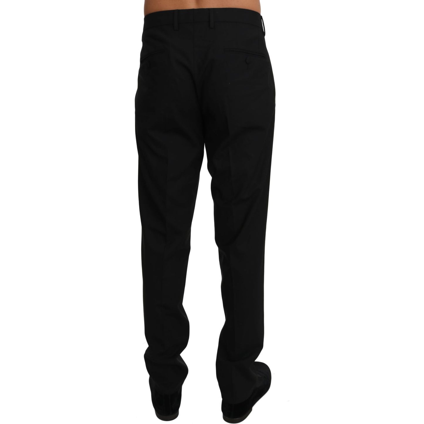 Dolce & Gabbana Black Wool Stretch Dress Trousers Pants PAN61129-50