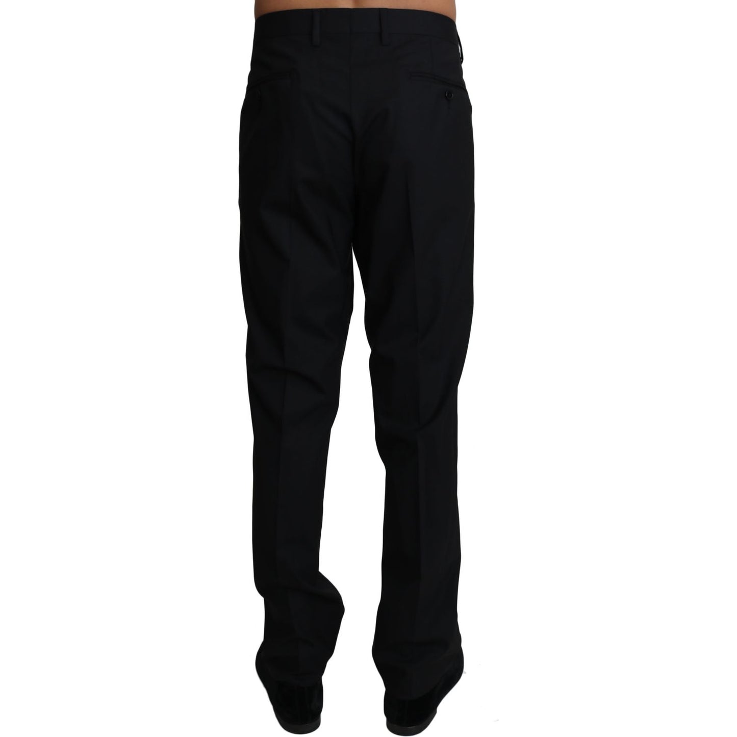 Dolce & Gabbana Black Wool Stretch Dress Trousers Pants PAN61130-54