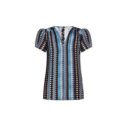 Rinascimento Turquoise Polyester Blouse RI-12021500679-IT38|XS