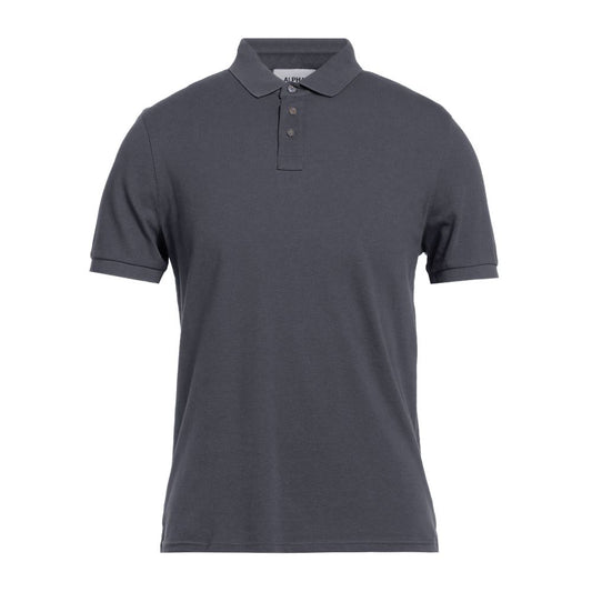 Alpha Studio Gray Cotton Polo Shirt AL-14579-IT48 | M