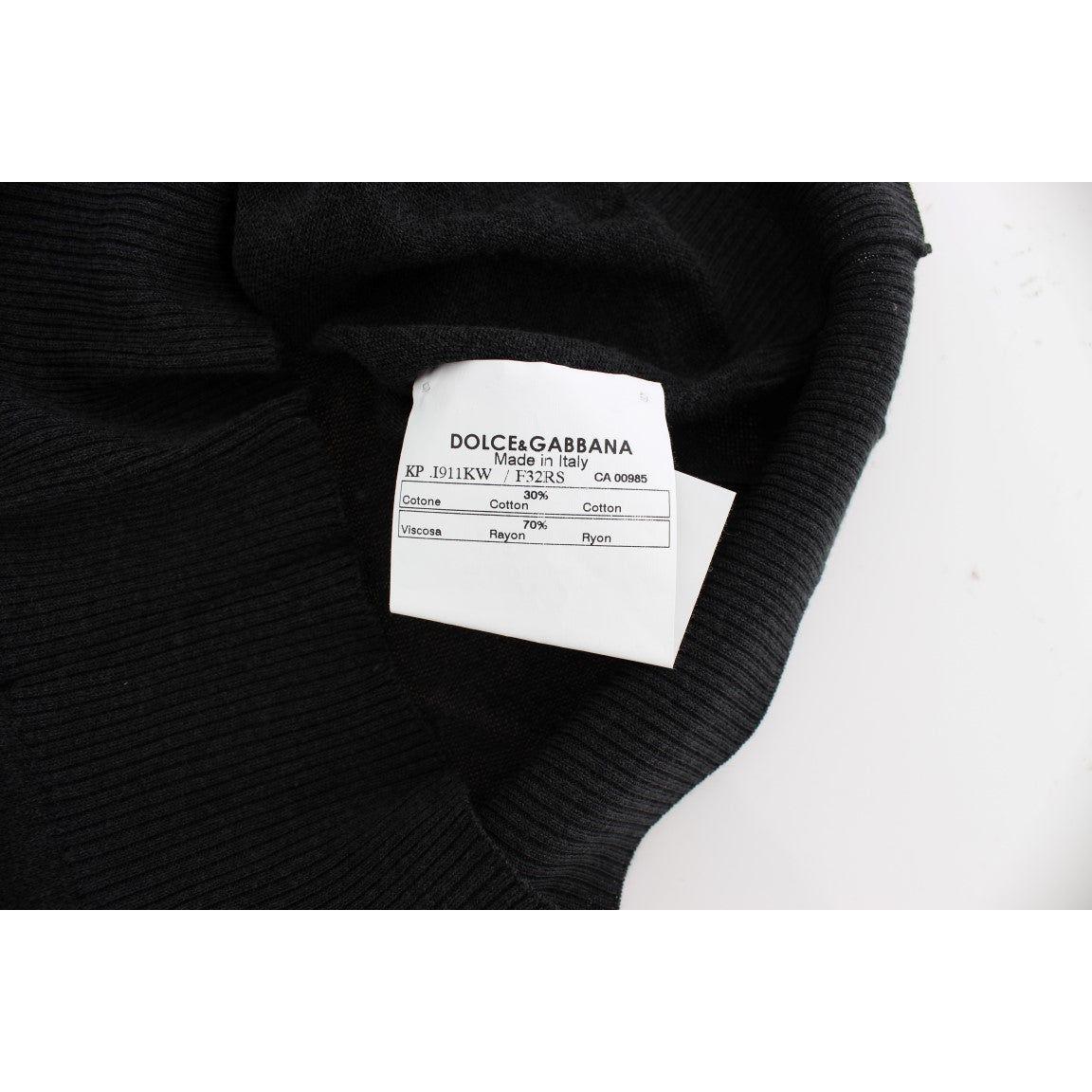 Dolce & Gabbana Black Sleeveless Crewneck Vest Pullover SIG13359-2