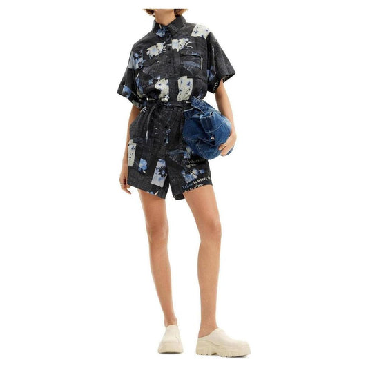 Desigual Blue Viscose Suits & Blazer