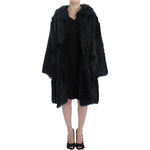 Dolce & Gabbana Black Goat Fur Shearling Long Jacket Coat SIG12483-1