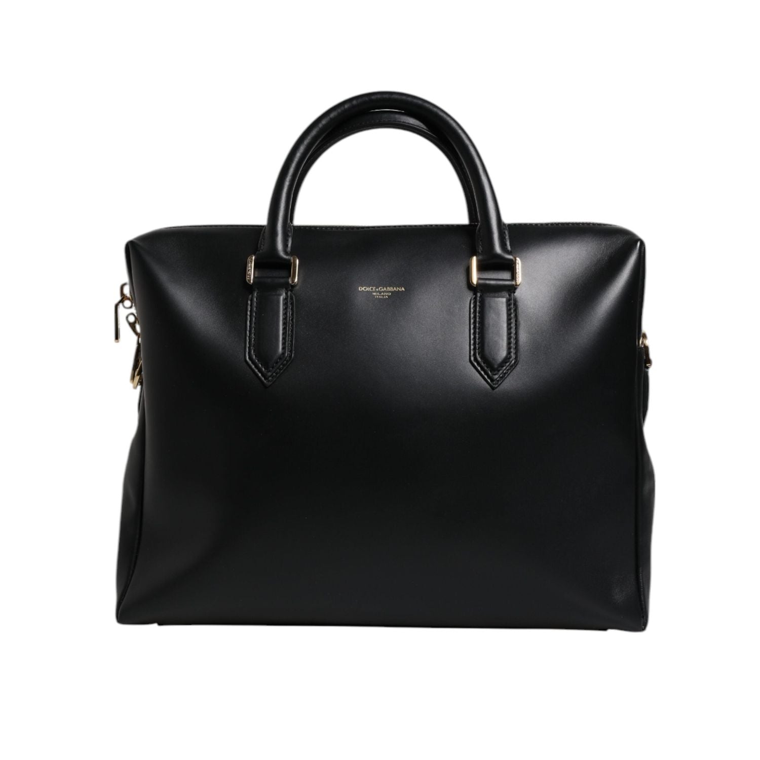 Front view with bag zipped and handles upright.