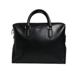 Dolce & Gabbana Black Calfskin Leather Heat Pressed Logo Briefcase Bag