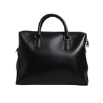 Dolce & Gabbana Black Calfskin Leather Heat Pressed Logo Briefcase Bag