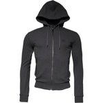 Dolce & Gabbana Gray Logo Full Zip Hooded Sweatshirt Sweater TSH878552-46