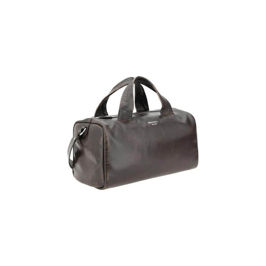 Prada Leather Men Travel Bag Prada Dim Gray