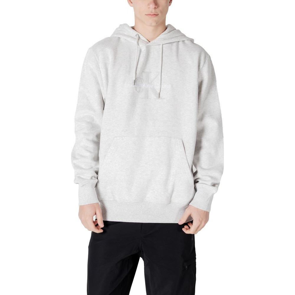 Calvin Klein Jeans Gray Cotton Hoody CA-14581100137-IT48 | L