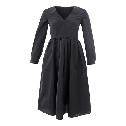 Lardini Elegant Black Polyester Dress Lardini Dark Slate Gray