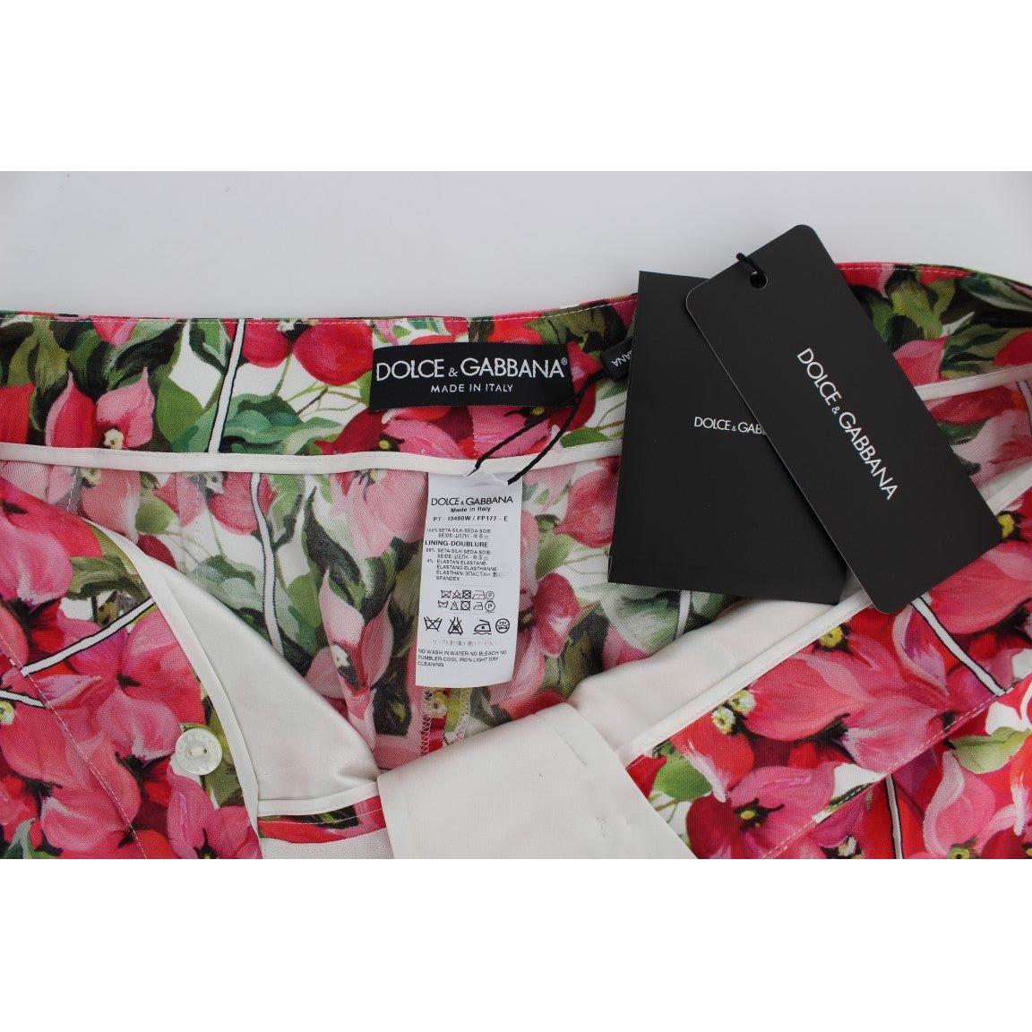 Dolce & Gabbana Multicolor Floral Knee Capris Shorts Pants