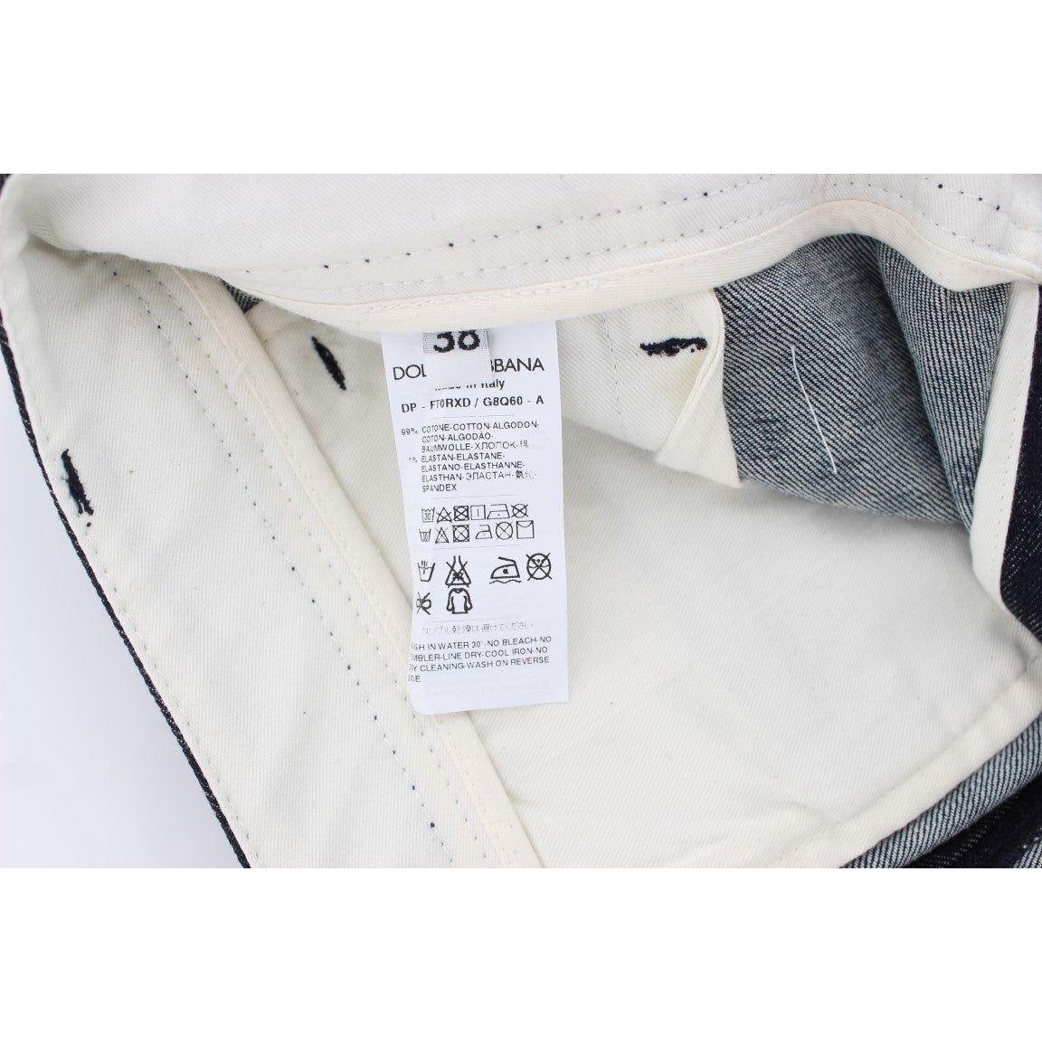 Dolce & Gabbana Polka Dotted Slim Capris Jeans