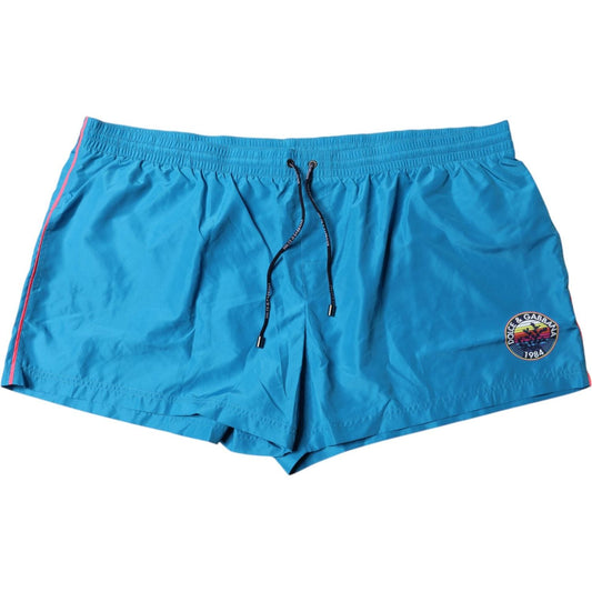 Dolce & Gabbana Turquoise Logo Beachwear Shorts 2Pc Swimwear BIK1886-10