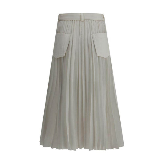 Sacai Denim plissè midi Skirt Sacai Dark Gray