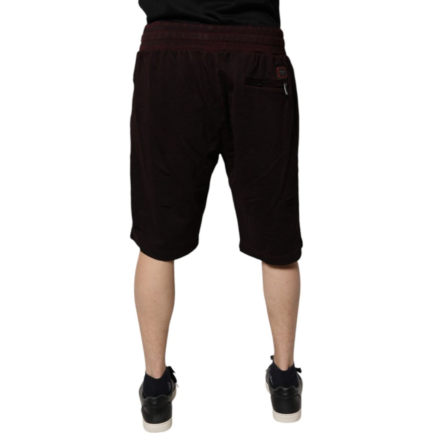 Dolce & Gabbana Bordeaux Cotton Bermuda Sweatshorts Shorts PAN76179-56