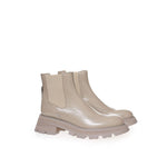 Alexander McQueen Chic Gray Leather Boots for Elegant Steps AL-18966220011147-EU37.5/US7.5