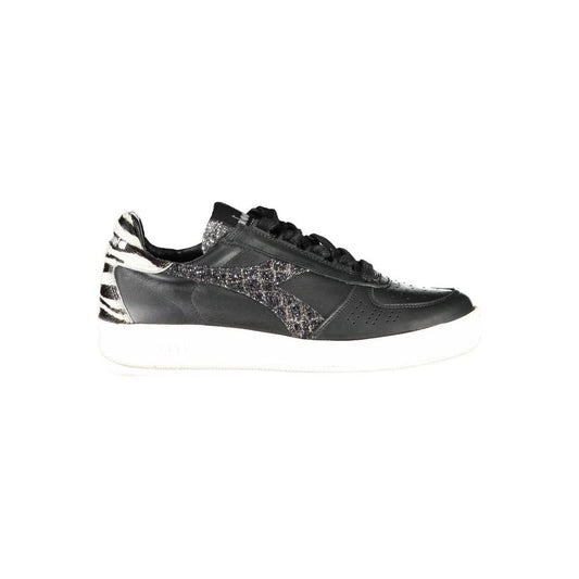 Diadora Black Leather Women Sneaker