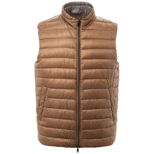 Herno Brown Polyamide Vest Herno Sienna