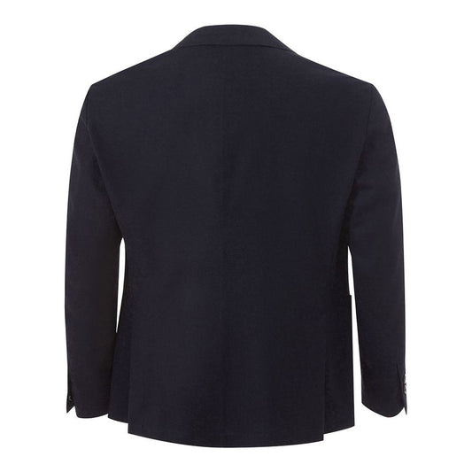 Elegant Blue Cotton Lardini Jacket Lardini Dark Slate Gray