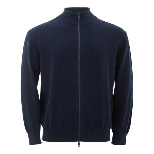 Armani Exchange Blue Cotton Sweater Armani Exchange Dark Slate Gray